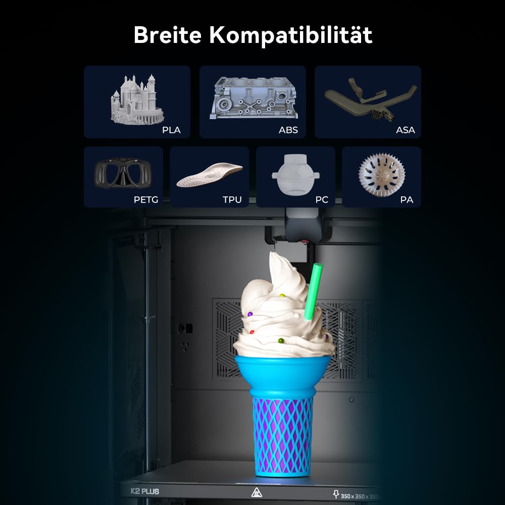 Creality K2 Plus PEI matowa płyta drukująca do drukarki 3D, wysoka odporność na temperaturę, odporność na zużycie i wysoka wytrzymałość, łatwa do odklejenia i dostosowania do K2 Plus