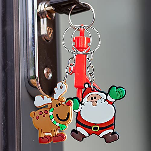 Wopin 10 PCS Portachiavi a Forma di Babbo Natale