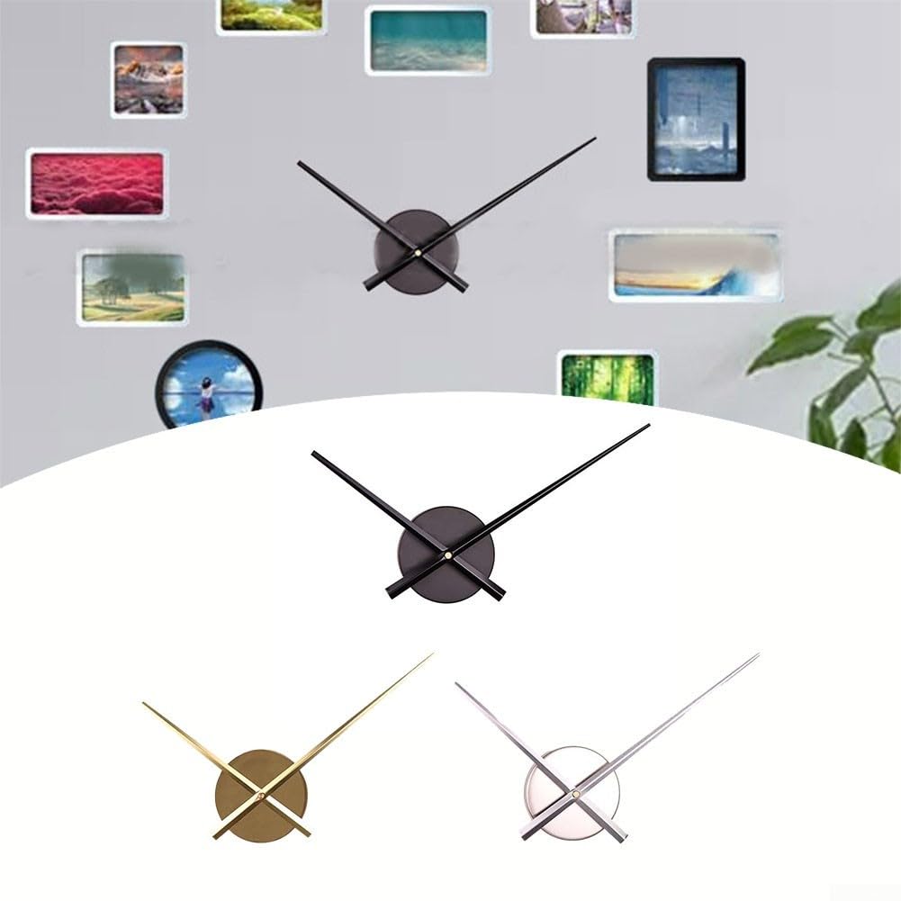 Mouvement D'horloge Murale Silencieux à Quartz - Aiguilles Noires - Tige 20mm - Pour Cadran 30-35cm - Pile AA Non Incluse - 10