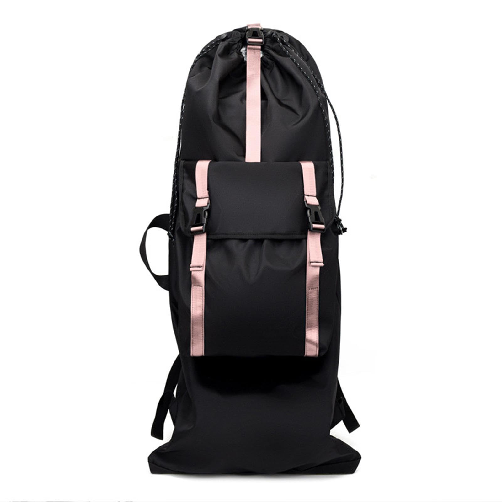 Sac à Dos pour Skateboard, Sacoche pour Longboard, Sac de Transport, Imperméable, Réfléchissant, Multifonctionnel pour Les, Les Activités de P, Rose