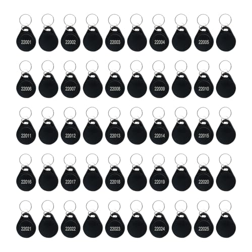 Aepiraza 26 Bit Proximity Key Fobs Weigand Prox Keyfobs, Black Thin 26 Bit Proximity Key Fobs Compatable with ISOProx 1346 1386 1326 H10301 Format Readers (100Pcs)