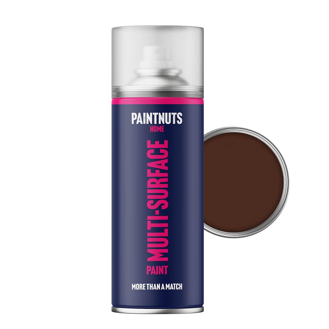 Paintnuts Dark Brown (Ral-8016) Rapid Dry Metal Paint, Satin Finish 400Ml Aerosol