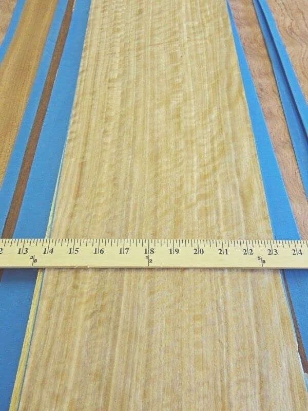 Eucalyptus Figured Wood Veneer 9" x 86" raw no Backing 1/42" Thickness AA