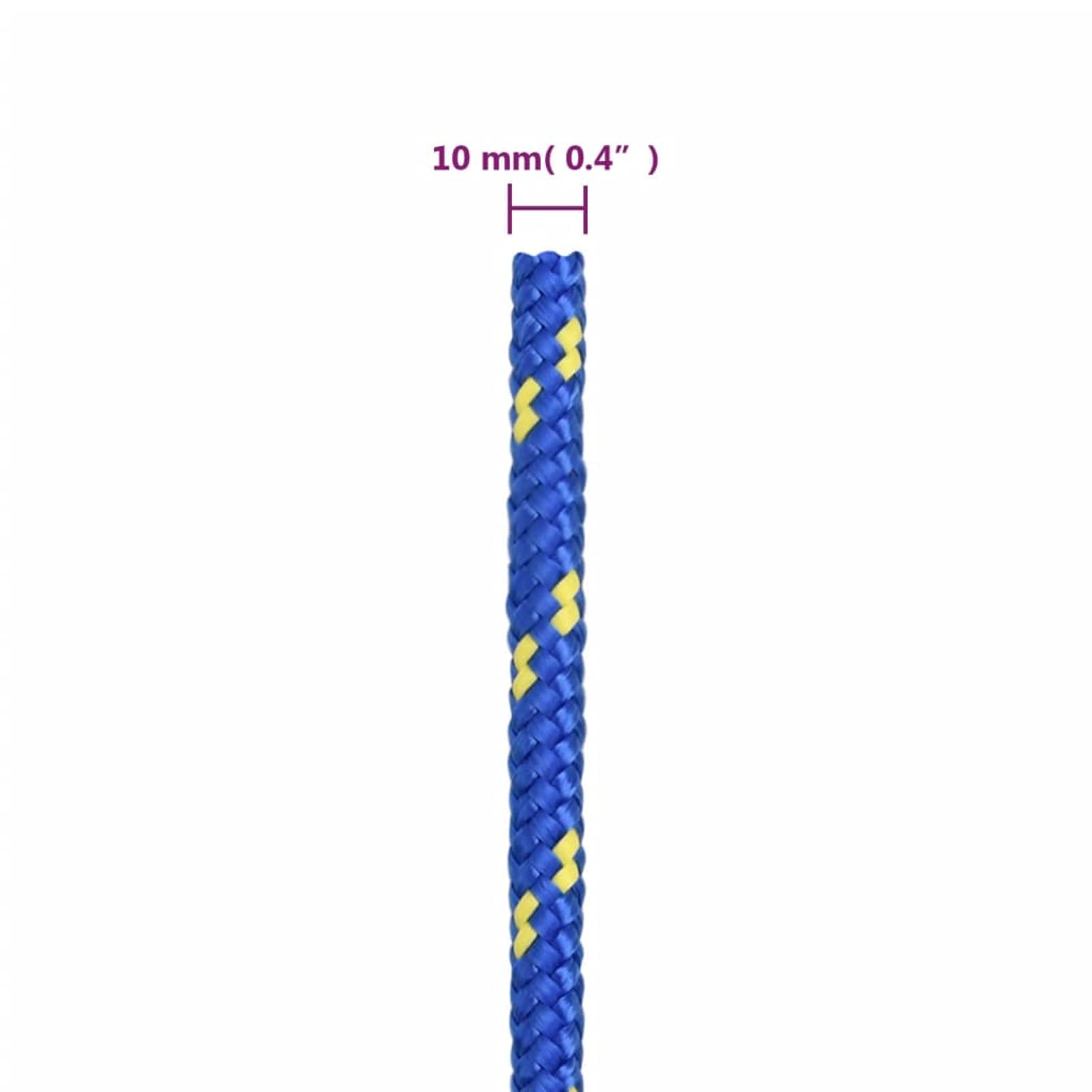 LAPOOH Cuerda de Barco Polipropileno Azul 10 mm 500 m, Roll Drap, Cuerda Marina, Cuerda Tendedero, Cuerda Toldo Exterior, Cuerda De Lona, Cuerda Barco
