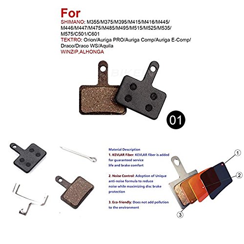JZK MTB Bremsbeläge – 4 Paar Halbmetallisch, 30x35 Mm, Für Shimano M315, M355, M415, M486 U.v.m.
