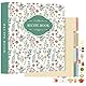 Lanpn Rezepte Ordner 3 Ringen für Kochrezepte, Kochbuch Selbst Schreiben, DIY Recipe Binder Rezeptordner mit 8 Trennblättern und 2 Aufklebern, Leder Rezeptbuch zum Selberschreiben, Grün