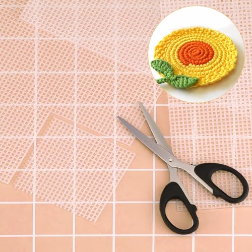 Image of 6 Pack 7CT DIY Handmade Plastic Canvas Sheets,Plastic Mesh Canvas Sheets,needlepoint canvas,Eye Mesh for Embroidery,Acrylic Yarn Crafting,DIY Handmade Knit and Crochet Projects(10.5 X 13.5 Inch,White)