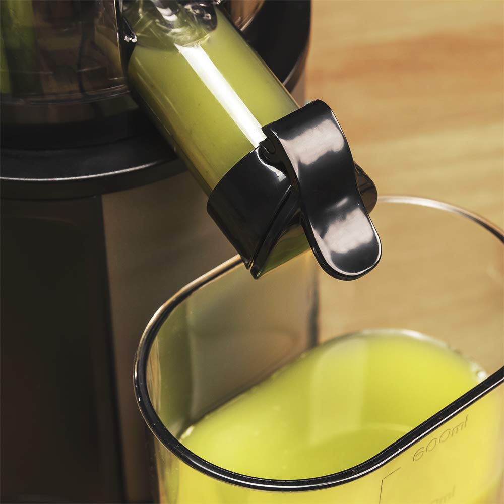 Cecotec Licuadora para Frutas y Verduras de Prensa Fría Juice&Live 2500 EasyClean Brush. DC 200W, 70RPM, BPA-Free, 3 Posiciones, Slow Juicer, Filtro EasyClean, Antigoteo, Tritan, Jarra Pulpa y Zumo