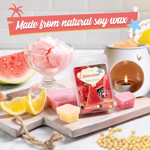 Summer Wax Melts Gift Set, Long Lasting Soy Scented Wax Cubes for Wax Warmers, Coconut, Pineapple, Watermelon, Mojito, Passion Fruit, Vanilla Ice Cream, Ocean Breeze, Fresh Cotton, 8x2.6 oz - Image 3