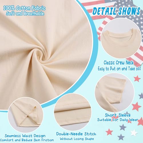 Image of Girl American Flag Shirts Bow Tshirt 4th of July Shirt Cotton Short Sleeve Tees 2-12 Years