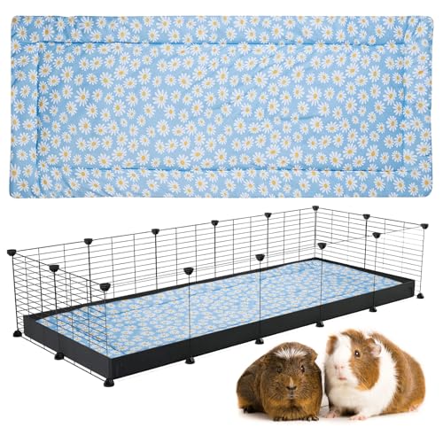 Kavee Fleece Liner – Thick Plush Bedding for Guinea Pig Cages & Rabbit Cage – Machine Washable, Odor-Resistant, Soft Comfort Layer – Safe Alternative to Traditional Pet Bedding – Daisy 185x78cm