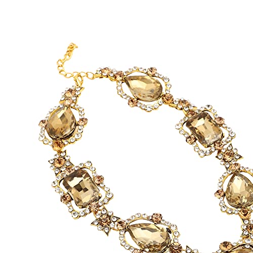 Image of SOHI Contemporary Necklace for Women and Girls, Necklace with Chain detailing for women, Statement jewellery, Fashion Jewellery for women, Imitation, ladies