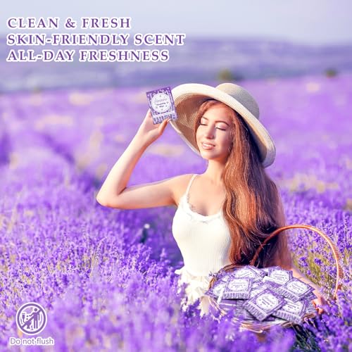 Tondiamo 200 Pcs Feminine Wet Wipes for Women Individually Wrapped Flushable Wipes Travel Size Soothing Personal Wipe Cleansing Natural Ingredients for Feminine Daily Use - Image 5