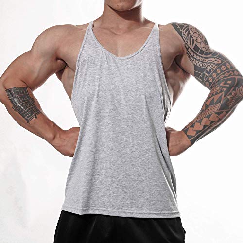 THE BLAZZE Men's Gym Stringer Tank Top Bodybuilding Athletic Workout