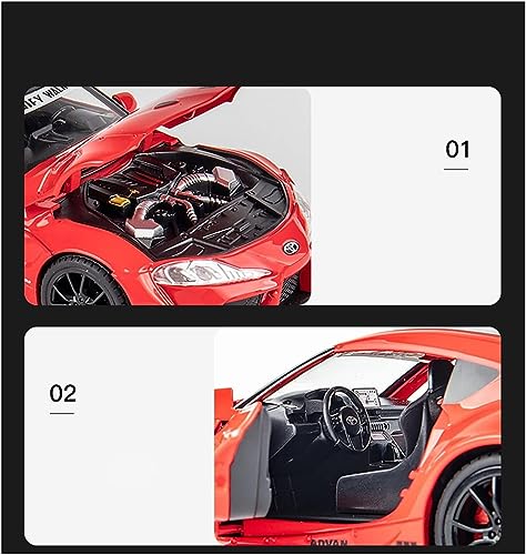 Image of DEOXY Toyota Supra 1:24 Scale Gr Lbwk Model Diecast Metal Pullback Toy Car With Openable Doors & Light, Music Boys Car For Kids Best Toys Gifts Toys,Black