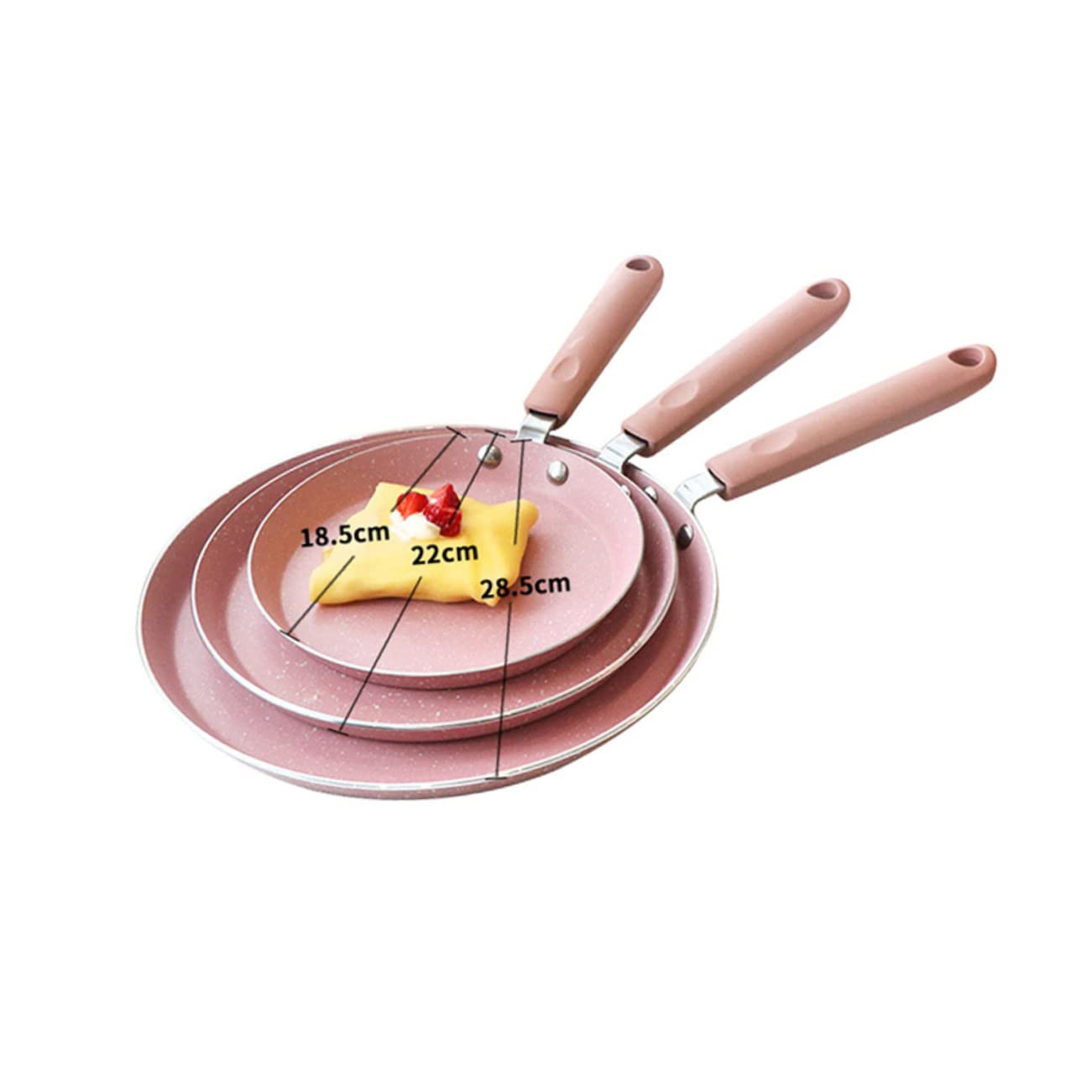 MAGICLULU Padella Antiaderente in Alluminio Pratica Per Frittata Utile Gadget Da Cucina Per Ristoranti Di Casa Rosa