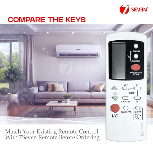 Image of 7SEVEN Compatible AC-39 Original AC Remote for Godrej Window and Split Air Conditioner Remotes Control and Make Sure existing Remote of godrej AC Match Same with Each Feature or Function.