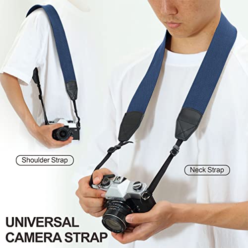 Image of Padwa Lifestyle Camera Strap with Quick Release Buckles - 2 inch Wide Pure Cotton Woven Camera Straps Adjustable