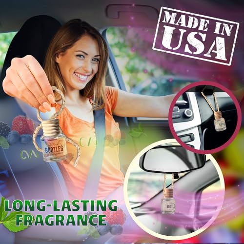 Image of Car Air Freshener Diffuser, GrapeBerry Bliss Aromatherapy, Natural Fragrance Oil, Long Lasting, by Bootleg Collection, Made in USA