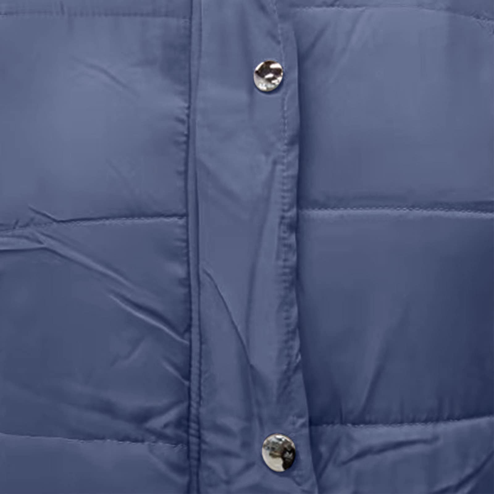 Veste matelassée pour femme - Long manteau d'hiver avec capuche - Sans manches - Manteau chaud et coupe-vent - Avec poches - Veste matelassée - Sport - Veste demi-saison - Tailles S à 5XL
