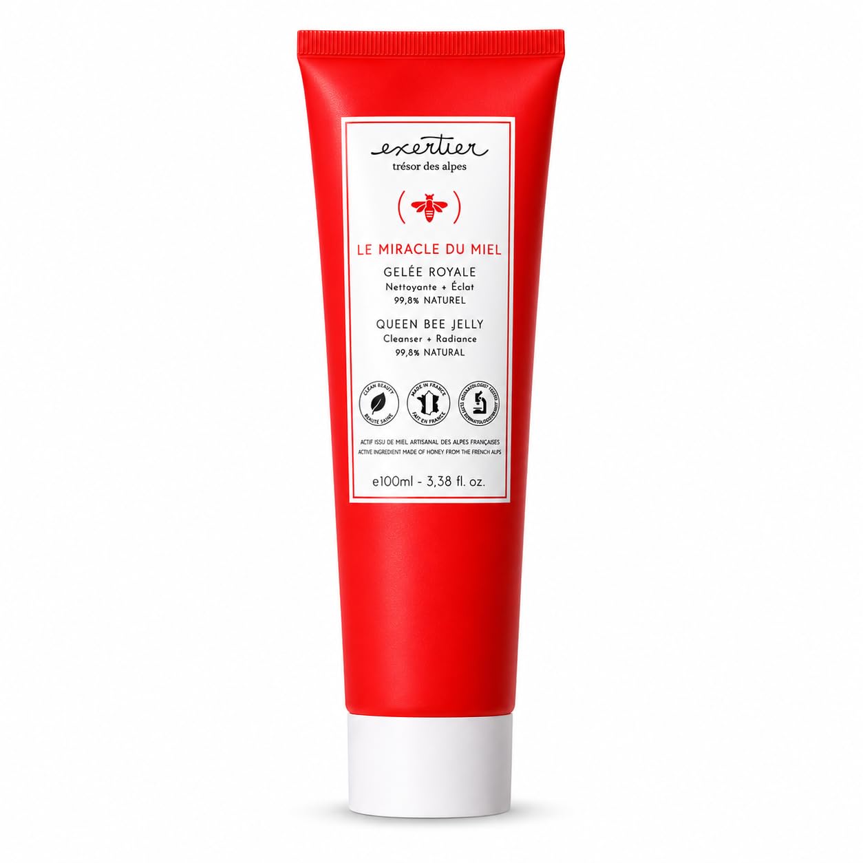 Lait Démaquillant Visage au Miel 100ml,Gel Nettoyant & Démaquillant 2-en-1,Peaux Sensibles,Nettoie le Maquillage et les Impuretés,Fabriqué en France