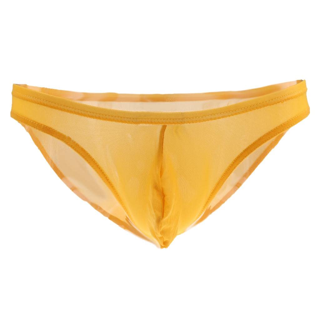bnf Men's Nets Yarn Bulge Pouch Bikini Briefs Breathable T-Back L Yellow | Clothing Shoes & Accessories | Mens Clothing | Underwear | 1x Men's Bikini T-Back-picture-33