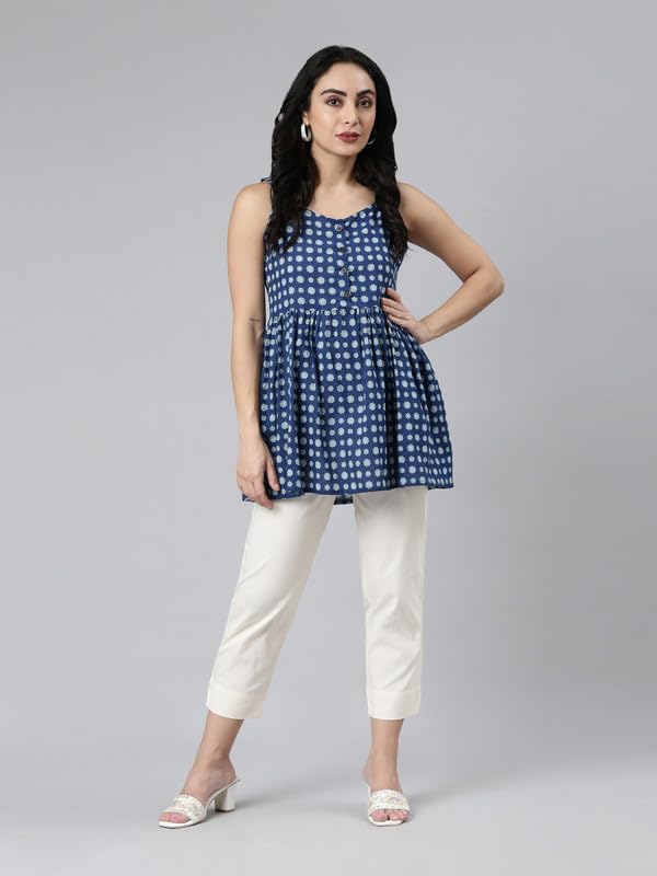 Image of GO COLORS Solid Cropped Pencil Pant for Women | Breathable, Side Pocket
