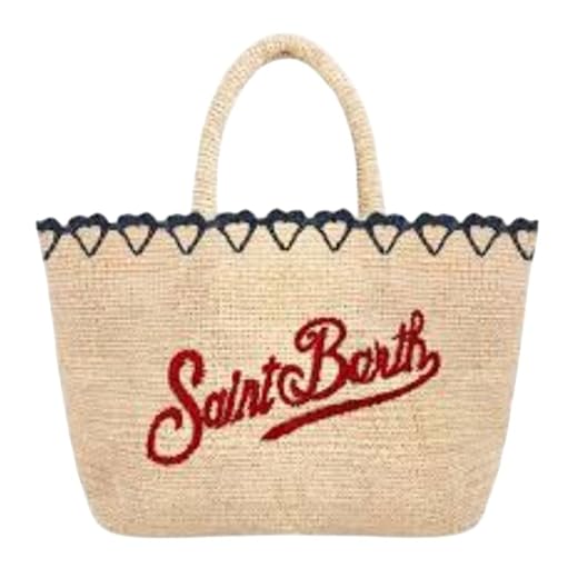 Saint Barth MC2 MC2 BORSA MIDI IN RAFIA BEIGE - UNI
