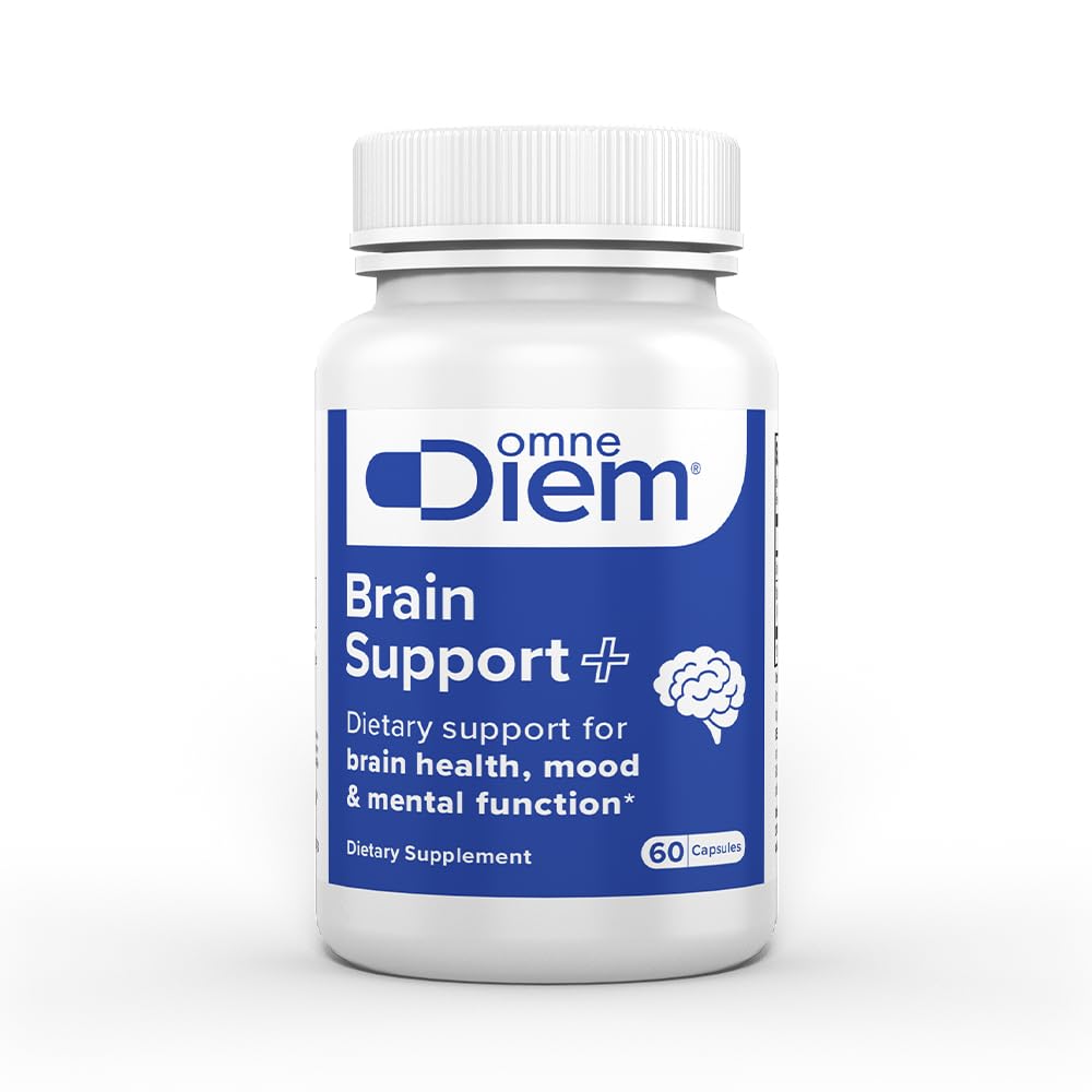 Omne Diem Brain Support with Cerenx and MecobalActive, 60 Capsules – Dietary Supplement for Brain Health, Mood & Mental Function