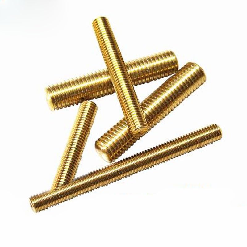 M8 Brass Double Head Screw Straight line Screws Thread Strip Bolts 30mm-110mm Length - (Length: M8 x70mm(2pcs))