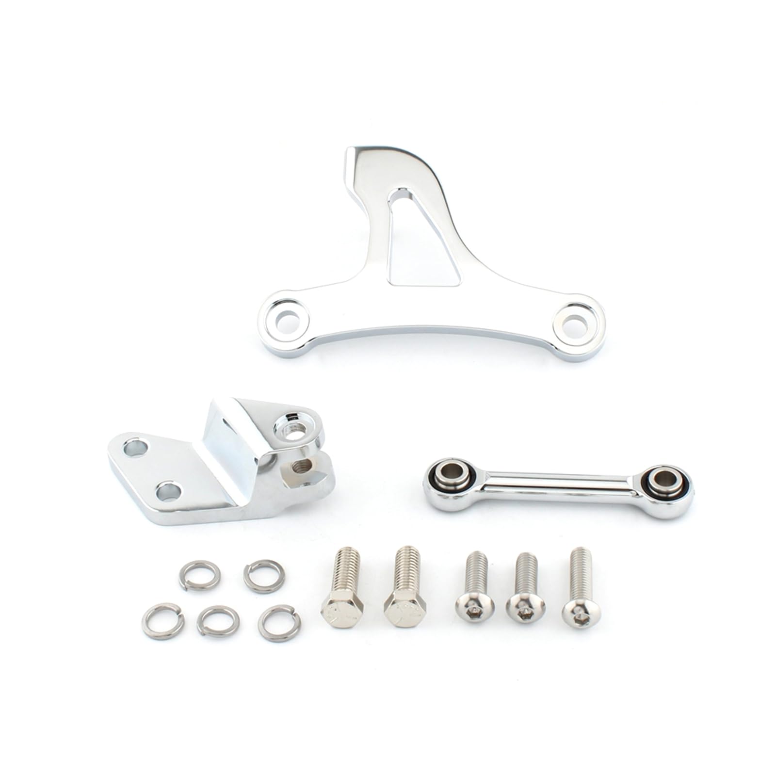 Kit Sospensione Collegamento Staffa Motore Per Harley Sportster XL883L 1200 Argento