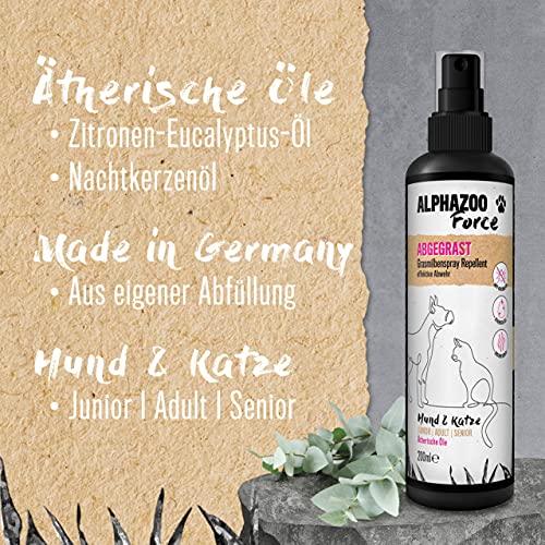 alphazoo Grasmilben-Spray Abgegrast 100 ml – Natürliches Milbenmittel für Hunde & Katzen – Starker Schutz gegen Herbstgrasmilben, Milbenbisse & Parasiten – Juckreiz lindern & Neubefall vorbeugen