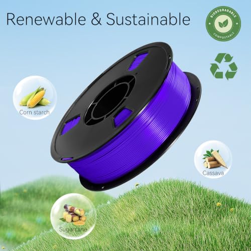 Image of Dynta PLA Filament 1.75mm 2x1KG Green+Purple 3D Filament for Printers