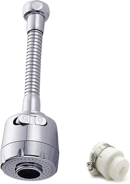 Swivel Faucet Kitchen Faucet Extender 360°Rotation Sink Faucet Spray Head Water Saving Spout Diffuser Anti-Splash Nozzle Filter for Bathroom& Kitchen& Bar Tap Nozzle Filter Adapter