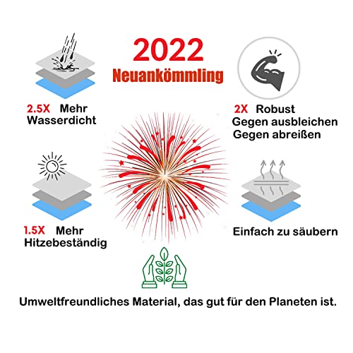 F&J Outdoors Gartenliege Abdeckung, Wasserdicht UV-beständige Sommer Sonnenliege Schutzhülle, Liegen Plane Draußen Schneeschutz im Winter, 2 Stück, 168x71x35.5/102cm, Grau – Bild 3