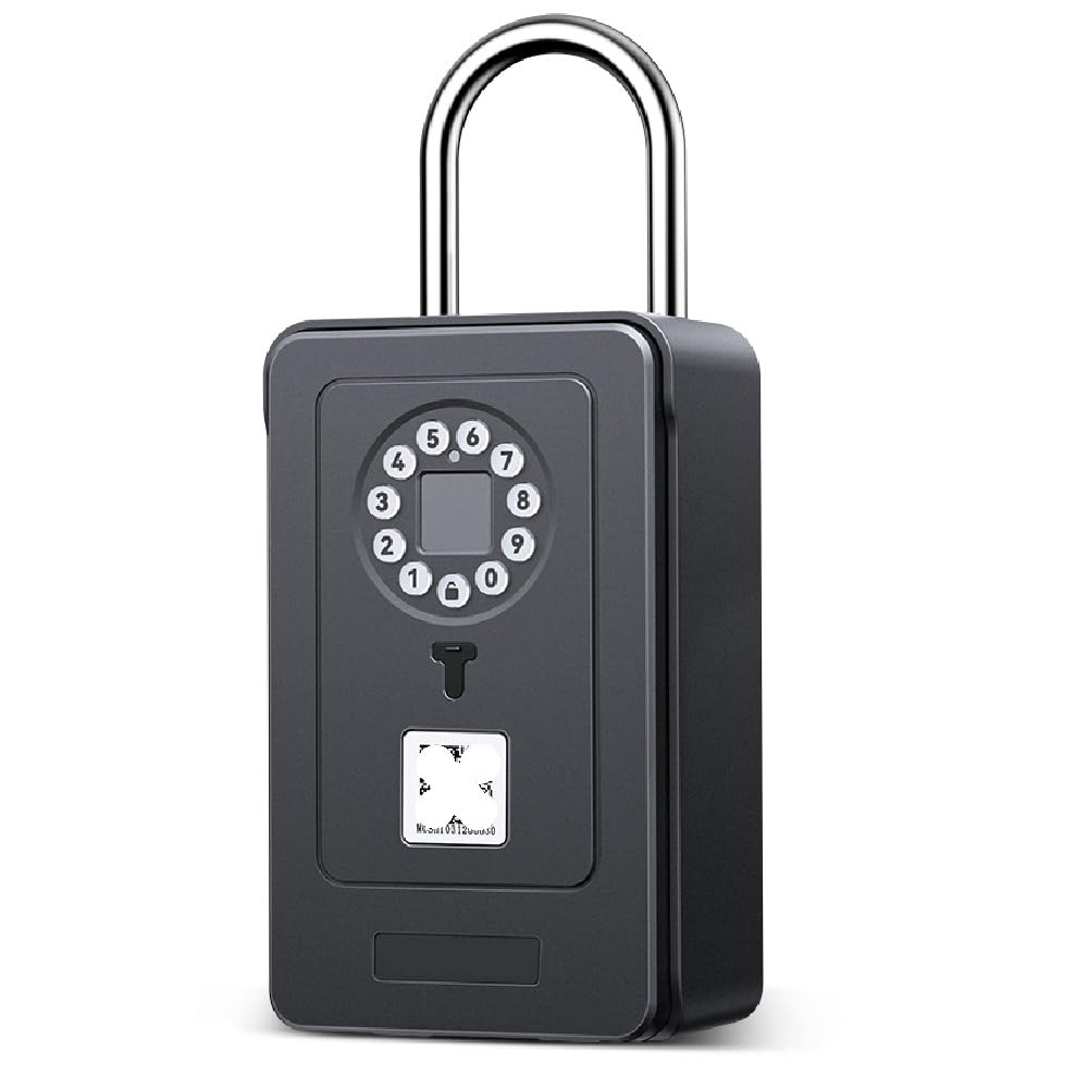 Mini Safe, Smart Fingerprint Key Storage Box Bluetooth Wireless Password Safe Security Anti-theft
