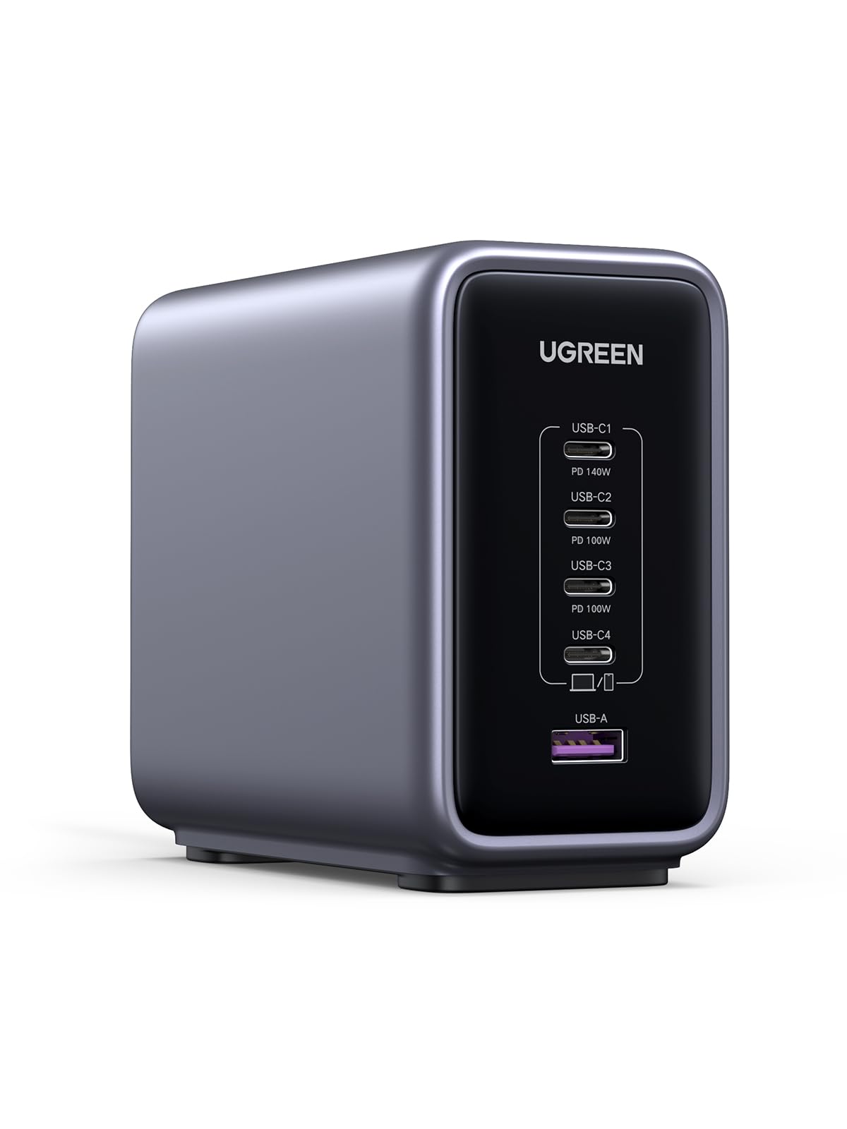 UGREEN Nexode Caricatore USB C GaN da 300W, Caricabatteria PD 3.1 con 5 Porte, Allimentatore a Porta Singola da 140W Compatibile MacBook iPhone 16 iPad Galaxy S24 Pixel Steam Deck con 240W Cavo 1.5M