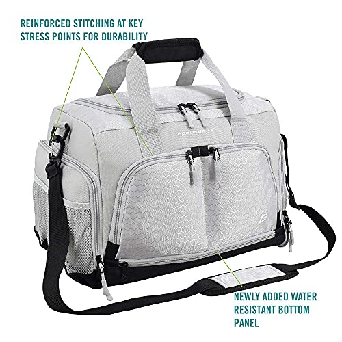 Ultimate Gym Bag 2.0: The Durable Crowdsource Designed Duffel Bag With 10 Optimal Compartments Including Water Resistant Pouch (Silver, Small (15")) #TOP1