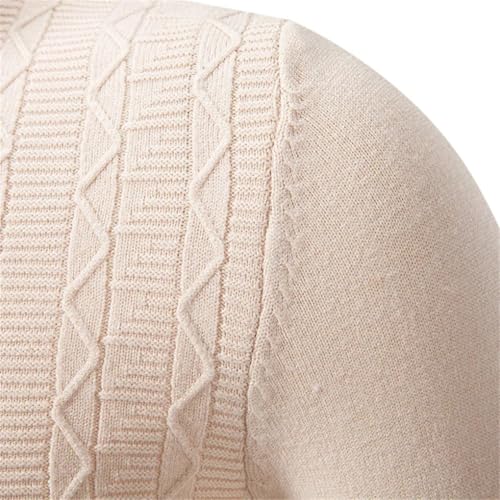 Men's Sweatwear Warm Pullover Solid Color Half Zipper Sweater V-Neck Long Sleeve Men's Knitted Sweater3