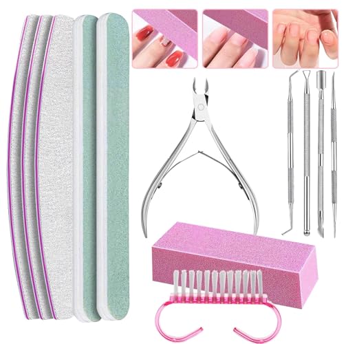 Herramientas de y manicura, kits de limas de uñas | Herramientas de manicura Kit de cuidado de uñas de acero inoxidable - Las herramientas de uñas incluyen un cortador de cutículas p