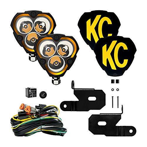 KC HiLiTES 97128 FLEX ERA 3 40w Spot Beam and A Pillar Bracket - Jeep JL/JT