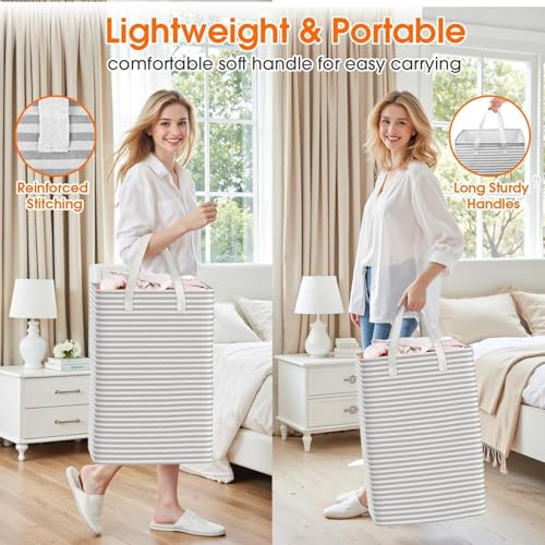 3-Pack 75L Laundry Basket, Collapsible Laundry Hampers, Gray - $11.69 after coupon - image 6