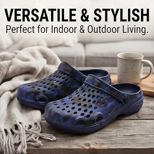 Image of CERYTHRINA Mens Garden Clogs Lightweight Breathable Slip on Sandals Fashions Pool Beach Shoes Non Slip Home Clogs Slippers