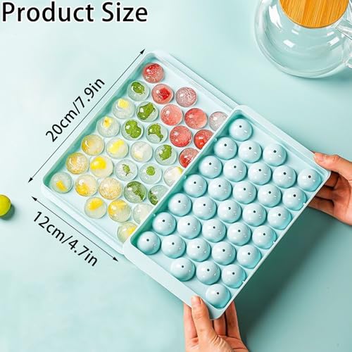 Molde para cubos de hielo esféricos con tapa 33 piezas miniatura 2