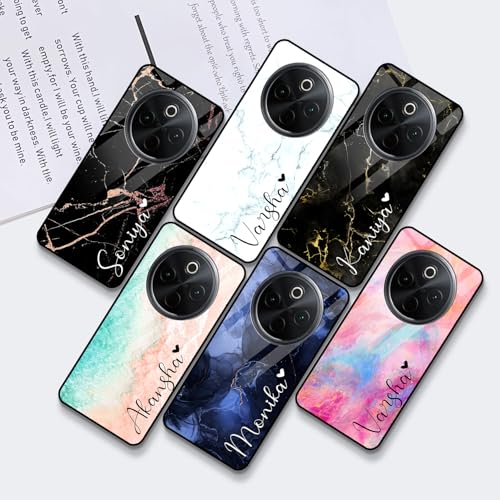Image of COLORflow Back Cover Compatible with Vivo T4 5G / Y300 Pro 5G / iQOO Z10 5G | Marble Colors Customized | Shockproof TPU Bumper with Camera Protection Back Cover