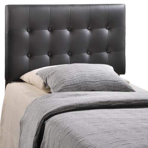 Spring Well Faux Leather Buttons Headboard 20" Height in Black,Cream,White,Brown, Ped,Pink (Red, 5ft-height 20'')