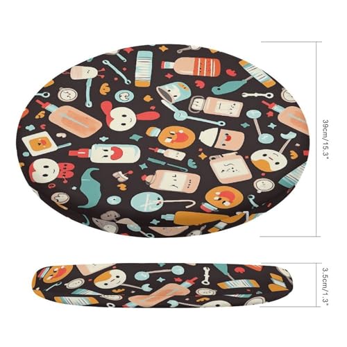 Almohadilla circular suave de alta densidad con acabado estampado de diseño 3