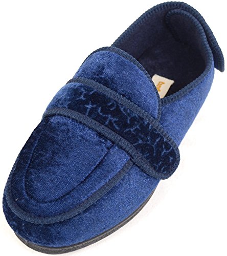 ladies wide fit velcro slippers