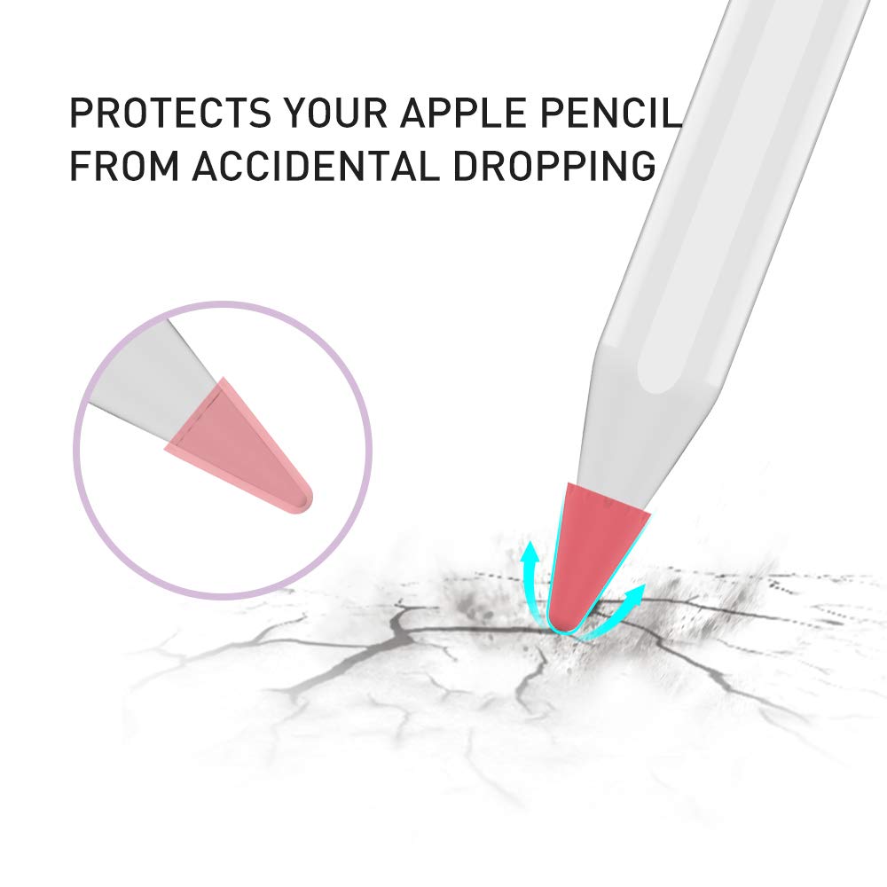 48 Copripunta In Silicone Per Apple Pencil 1 E 2 – Protezione Ultra Sottile E Silenziosa, 6 Colori - 5