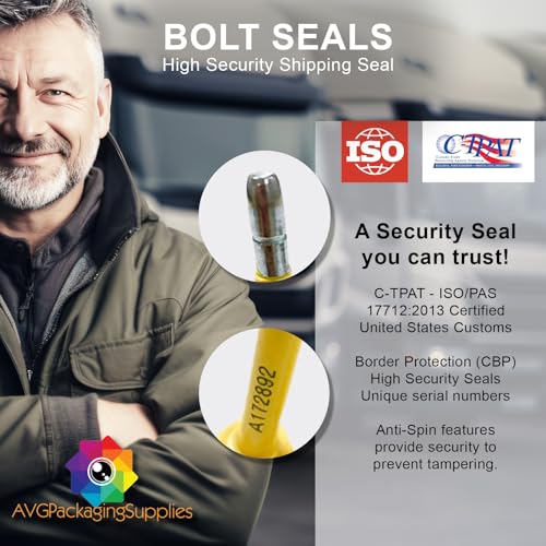 Avg Packaging Supplies HSYBS94250 Brand Bolt Seals - (250Ct) High Security Shipping Seal thumb #3